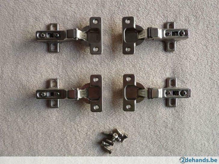4x Blum Clip top scharnier half opdek zonder veer, Neuf