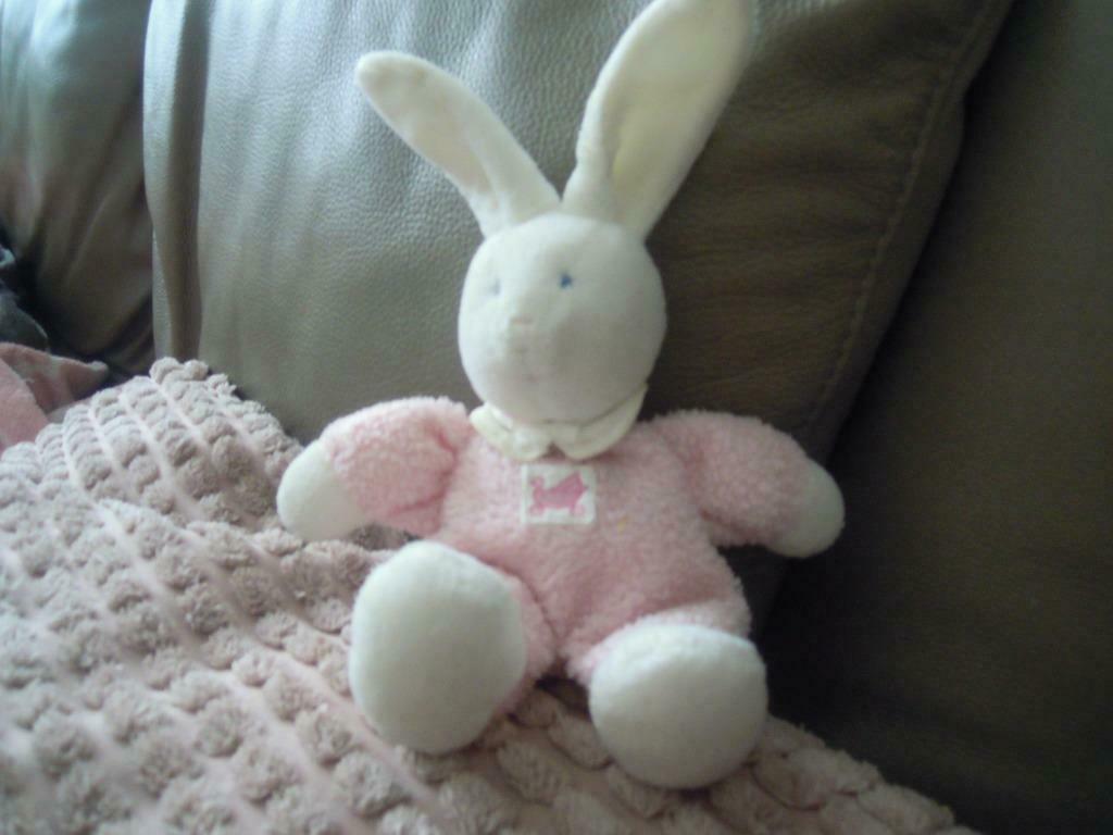 knuffel nappy wit konijn (doos 102), Enlèvement ou Envoi, Neuf, Lapin