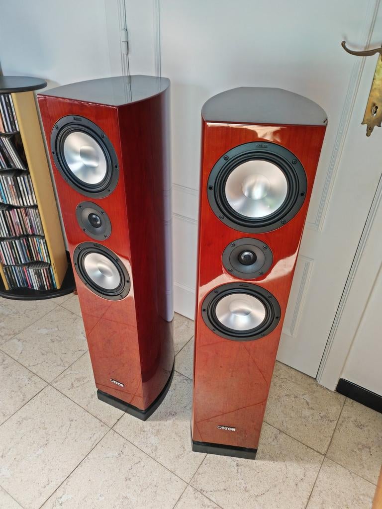 Canton Vento 870 DC Kers kleur Zuilluidsprekers, Audio, Tv en Foto, Luidsprekerboxen, Ophalen, Gebruikt, 120 watt of meer, Front, Rear of Stereo speakers