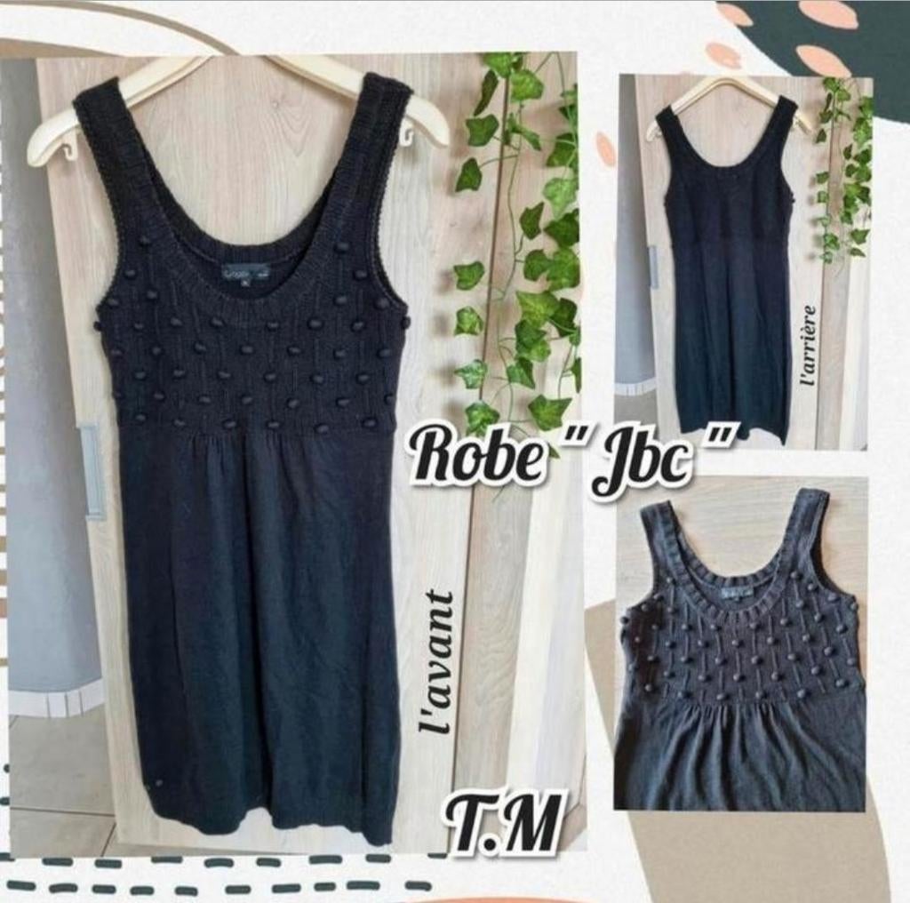 Robe d'hiver pour femme-noire-JBC-T.M, Taille 38/40 (M), Enlèvement ou Envoi, JBC, Noir