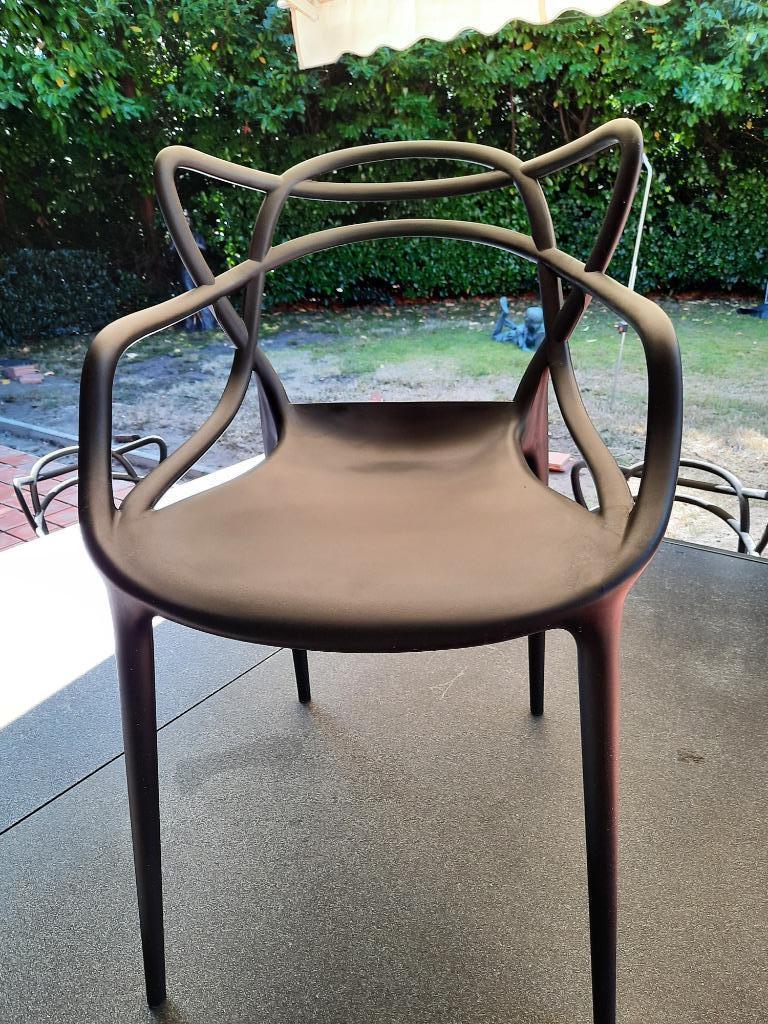 MOWELLI - 4 stoelen 'Kartell Master Style' Zwart 370 €, Enlèvement, Neuf, Noir, Synthétique