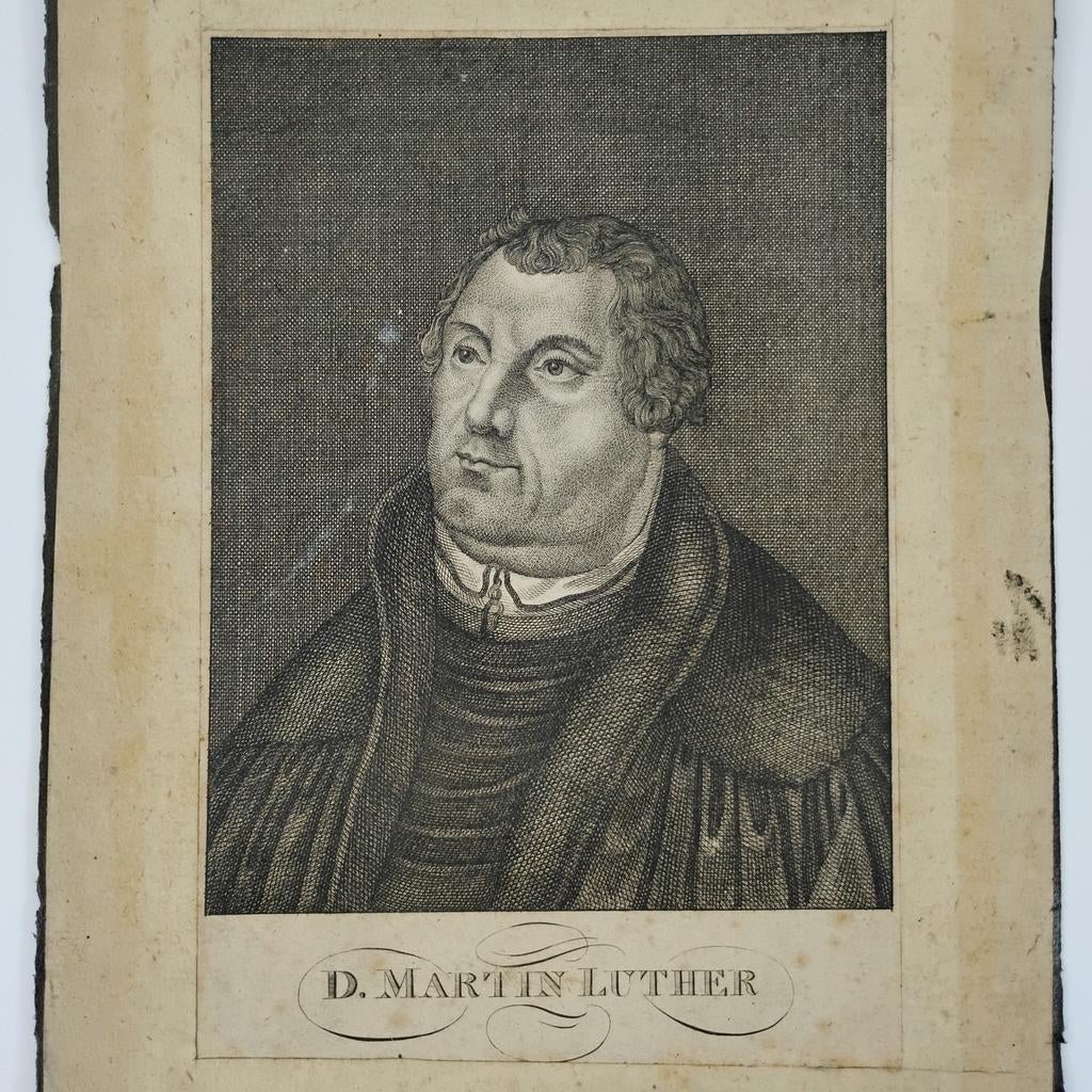 Portrait gravure Martin Luther 1800, Enlèvement ou Envoi