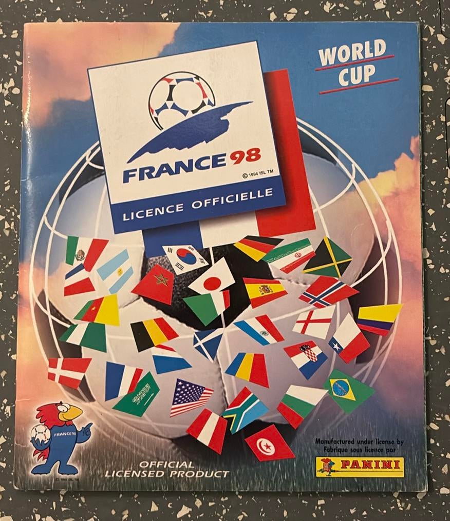 Panini album france 98, 199 stickers te kort, Ophalen of Verzenden, Zo goed als nieuw