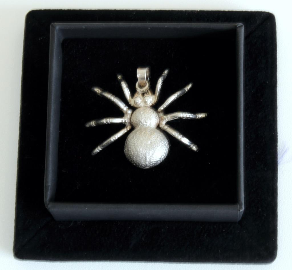 Pendentif araignée argent, Bijoux, Sacs & Beauté, Bijoux anciens, Enlèvement ou Envoi, Argent, Pendentif