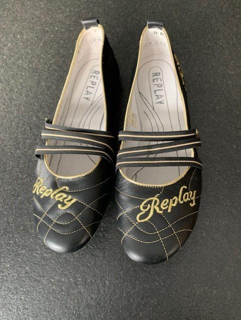 Replay nieuwe zwarte schoenen met opdruk: maat 39, Kleding | Dames, Schoenen, Schoenen met lage hakken, Zwart, Nieuw, Replay