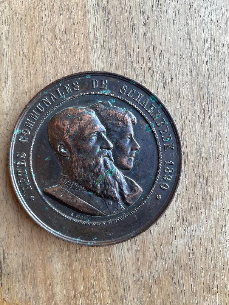 Medaille Hotel Schaerbeek 1890, Enlèvement ou Envoi, Bronze