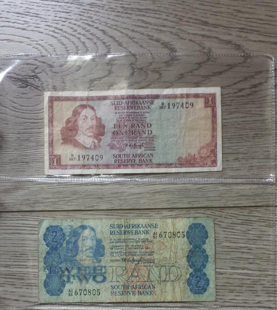 1 - 2 Rand South African Reserve Bank, Enlèvement ou Envoi, Billets en vrac