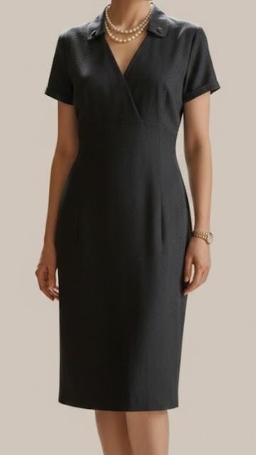 stijlvol kleedje van mer du nord, Kleding | Dames, Jurken, Zo goed als nieuw, Maat 38/40 (M), Grijs, Knielengte, Ophalen of Verzenden