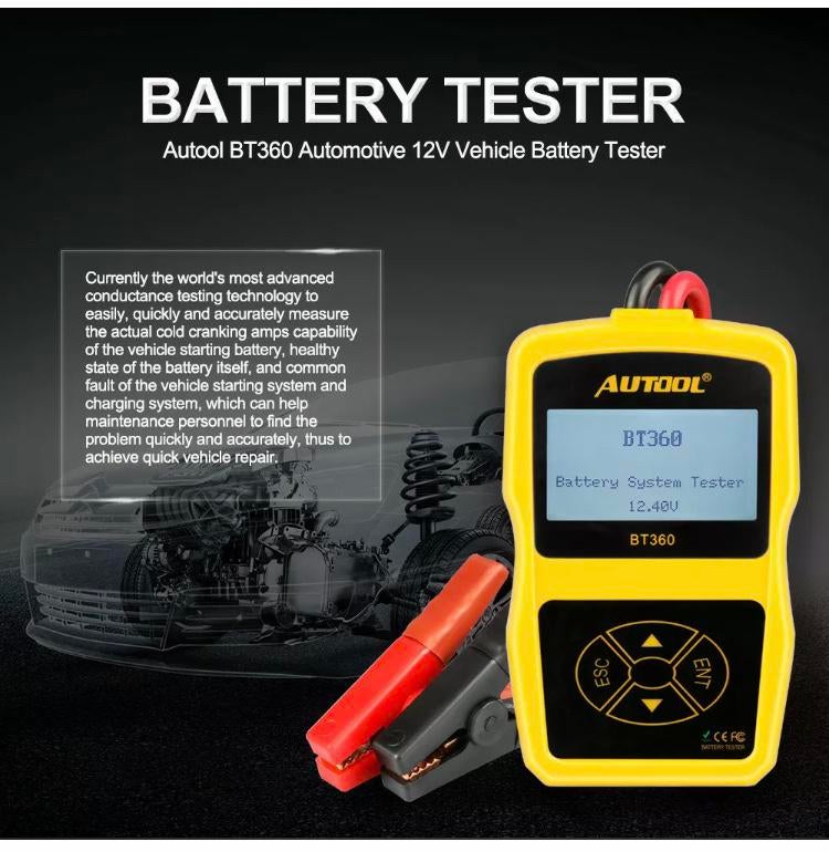 Autool BT-360 Testeur de batterie Testeur de batterie, Autos : Divers, Outils de voiture, Neuf, Enlèvement ou Envoi
