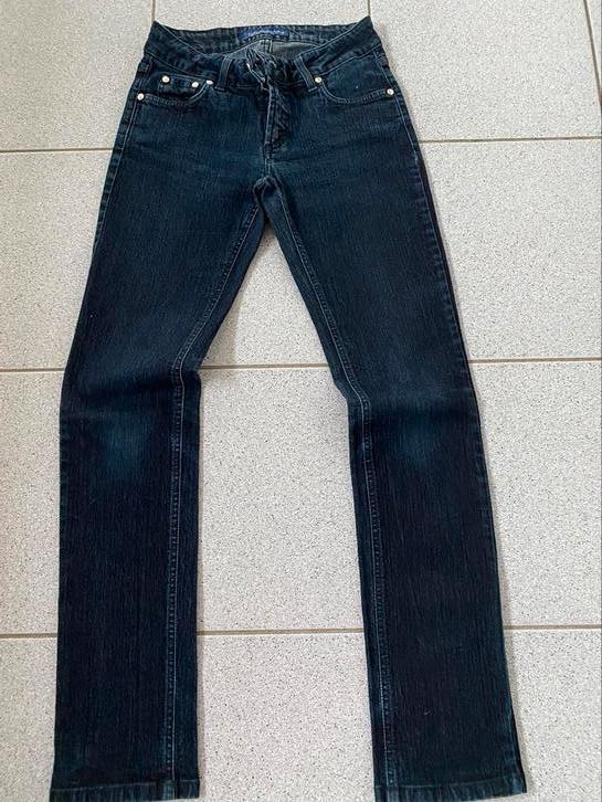 Donkerblauwe jeansbroek van trussardi maat 26, Ophalen of Verzenden