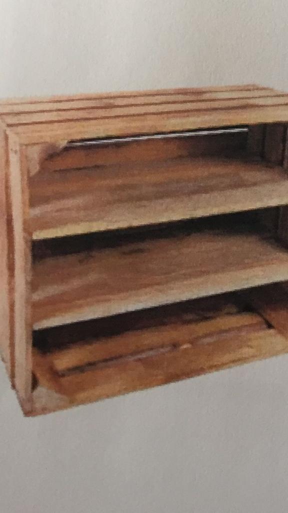 Originele Vintage Fruitkist liggend met dubbele legplank, Verzenden, Gebruikt
