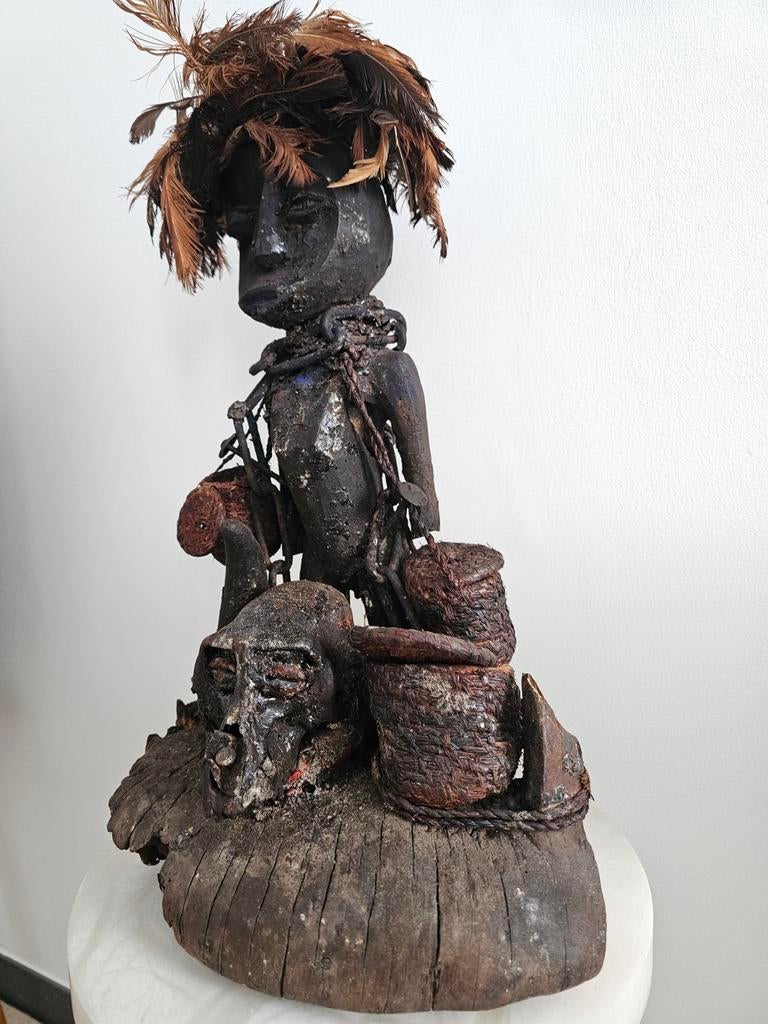 Fétiche Nkissi de pouvoir du Congo. 45cm/30cm, Enlèvement ou Envoi