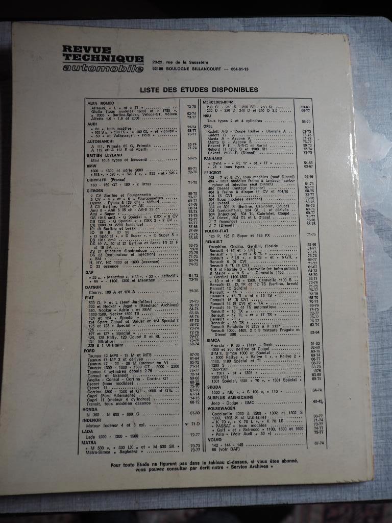 Revue Technique AUDI 100 L 1977, Livres, Autos | Livres, Enlèvement ou Envoi, Audi
