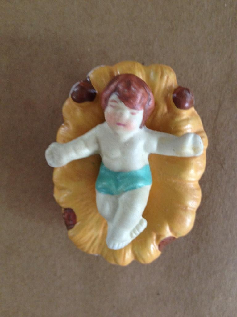 kind jezus in kribbe - onderdeel voor kerststal, Diversen, Ophalen of Verzenden, Zo goed als nieuw