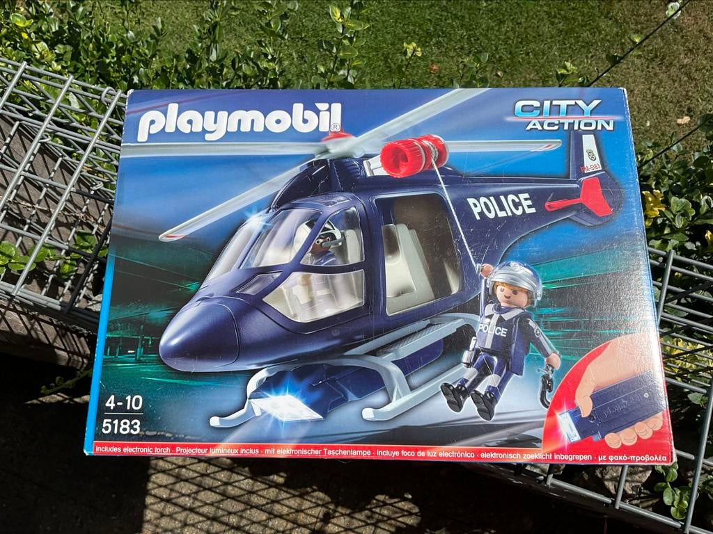 Playmobil 5183 politiehelikopter, Kinderen en Baby's, Speelgoed | Playmobil, Ophalen of Verzenden, Gebruikt
