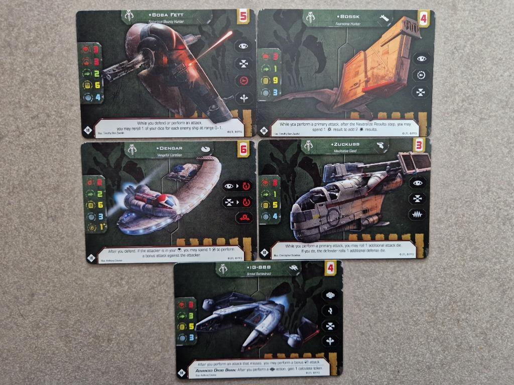 Star Wars X-Wing miniatures SOS 2018 Ship cards promo FFG v2, Verzamelen, Ophalen of Verzenden, Zo goed als nieuw, Spel
