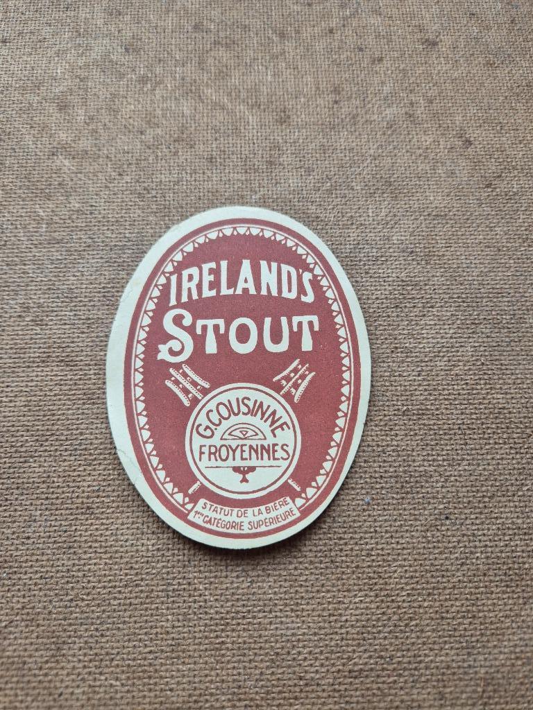 Etiquette Ireland's Stout, Enlèvement ou Envoi, Utilisé, Autres types, Autres marques