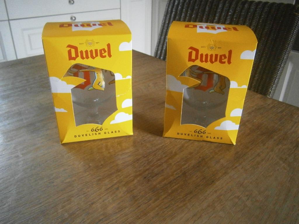 2 Duvel glazen 6,66, Verzamelen, Ophalen of Verzenden, Nieuw, Bierglas