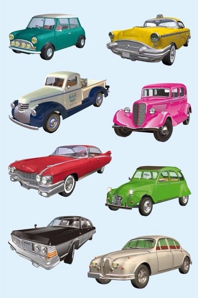 NIEUWE oldtimers auto stickers, Ophalen of Verzenden, Nieuw, Meerdere stickers