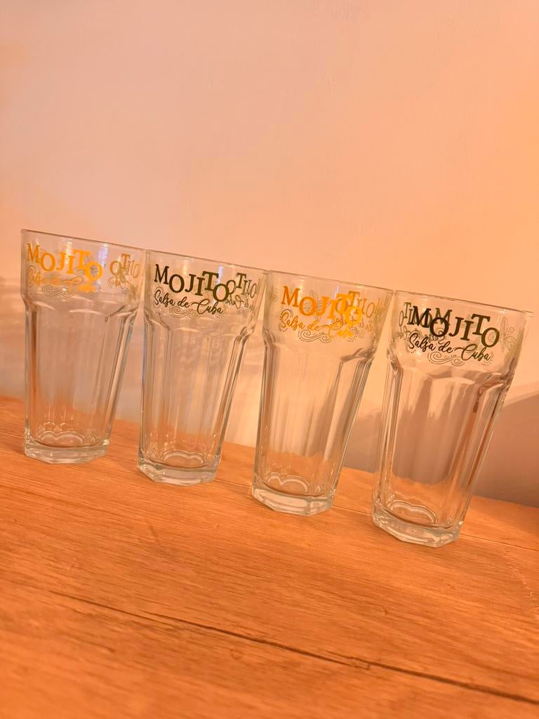 4 verrres à Mojito, Ophalen, Nieuw, Borrel- of Shotglas