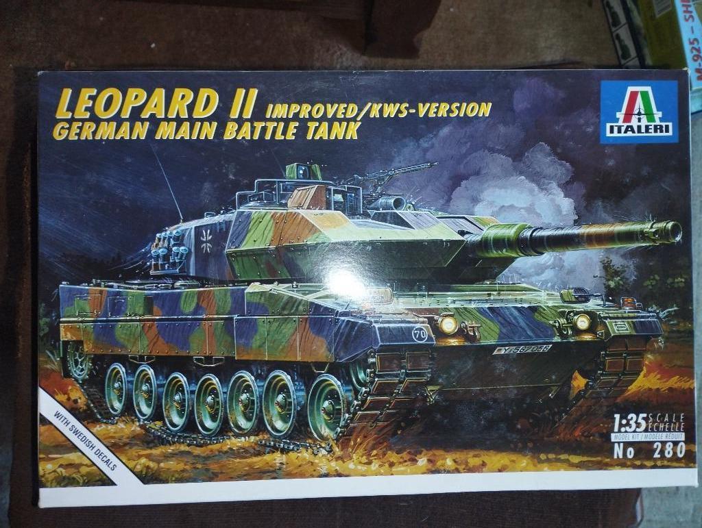 Leopard II, Modelbouw kit 1:35, Italeri 280, Ophalen, Tank, Italeri, 1:32 tot 1:50