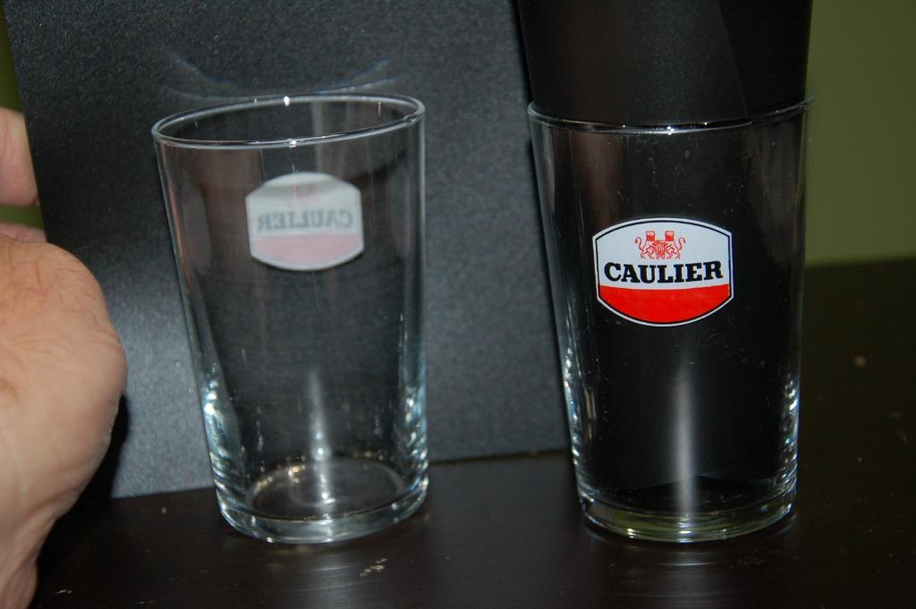 Brasserie Caulier - verres de dégustation - Bruxelles, Enlèvement ou Envoi, Comme neuf, Verre à bière
