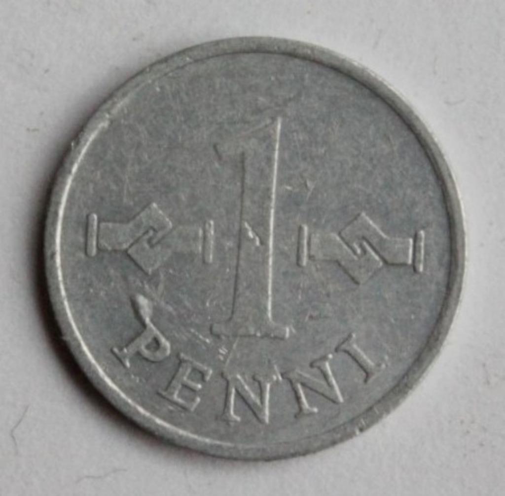 1 penni Finlande 1969, Enlèvement ou Envoi, Finlande, 1 centime, Monnaie en vrac