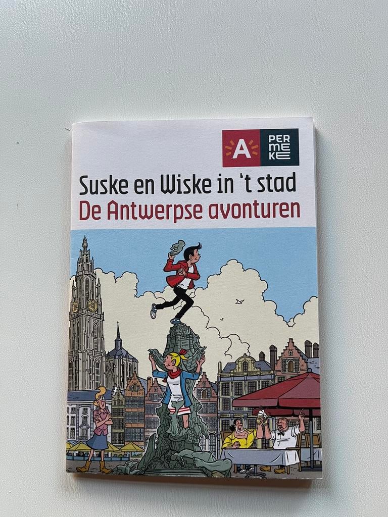 Suske en wiske folder antwerpen, Ophalen of Verzenden, Suske en Wiske, Zo goed als nieuw, Plaatje, Poster of Sticker