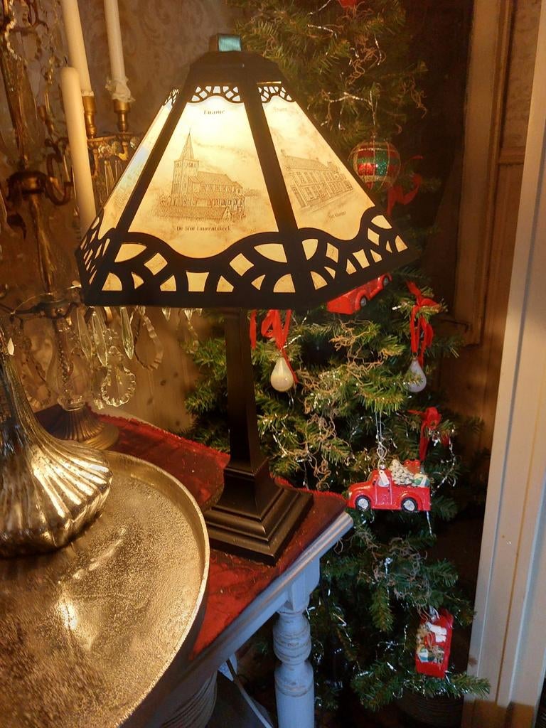 Prachtige lamp op voet hoogte 60 cm, Antiek en Kunst, Ophalen