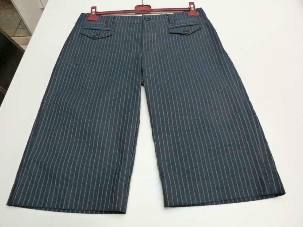 HAMPTON BAYS Donker blauw gestreepte dames broek NIEUW, Kleding | Dames, Ophalen of Verzenden, Nieuw, Maat 38/40 (M), Blauw