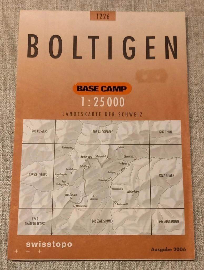 Topokaart / map Zwitserland Boltigen, Ophalen of Verzenden, Zo goed als nieuw, Europa Overig, Landkaart