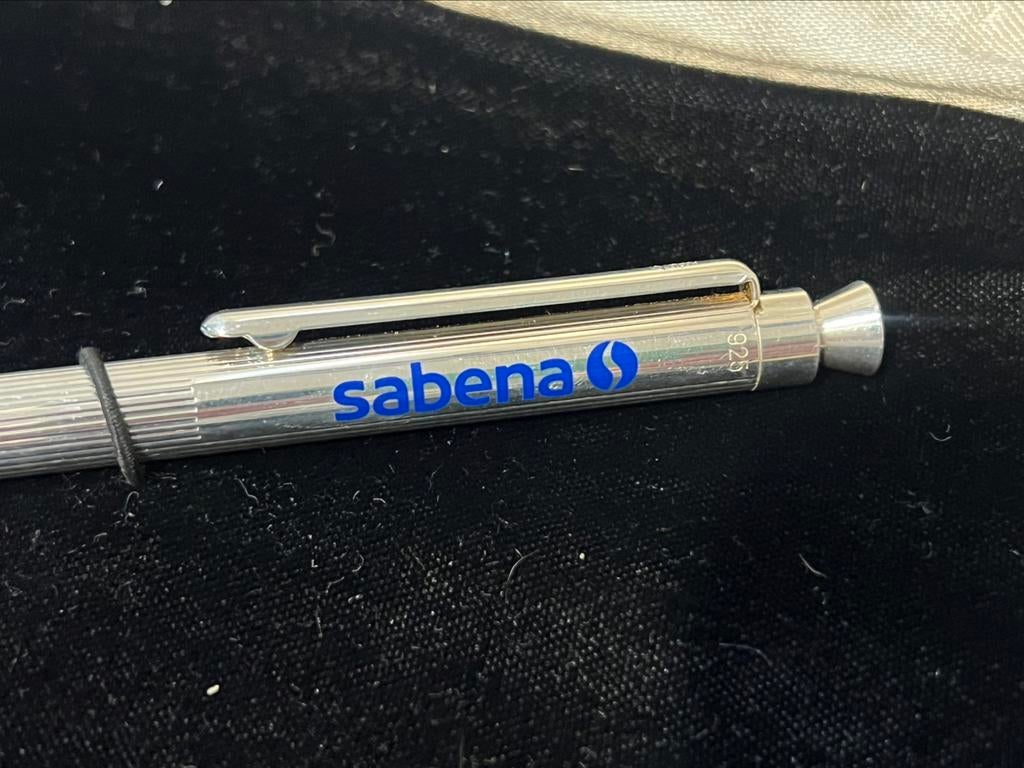 Stylo à bille Sabena en argent sterling 925 de Nespen, Autres marques, Enlèvement ou Envoi, Avec boîte, Comme neuf