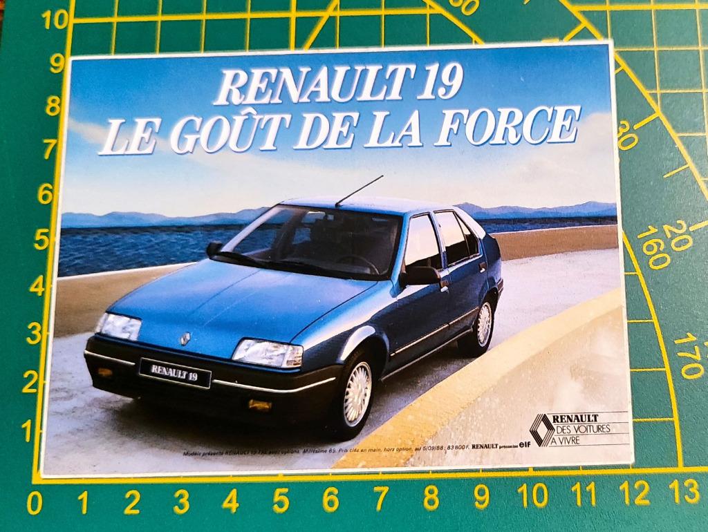 Sticker Renault 19 - 1988, Ophalen of Verzenden