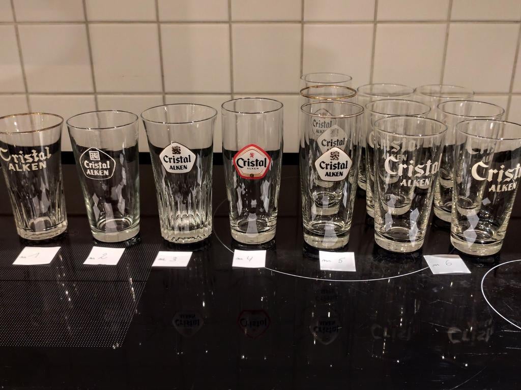 Cristal Alken bierglazen. Verschillende modellen, Enlèvement