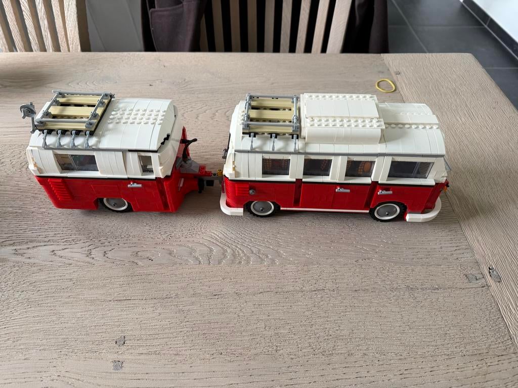 Mooie VW bus met aanhangwagen, Enlèvement, Neuf, Ensemble complet, Lego