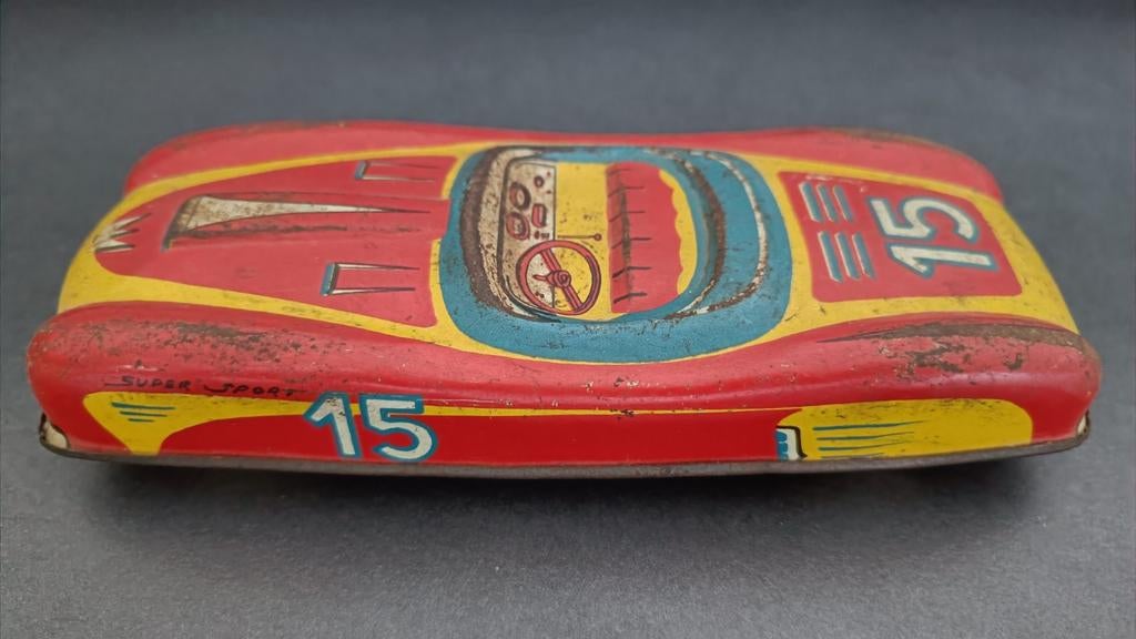 Vieille voiture de course en étain, Enlèvement ou Envoi