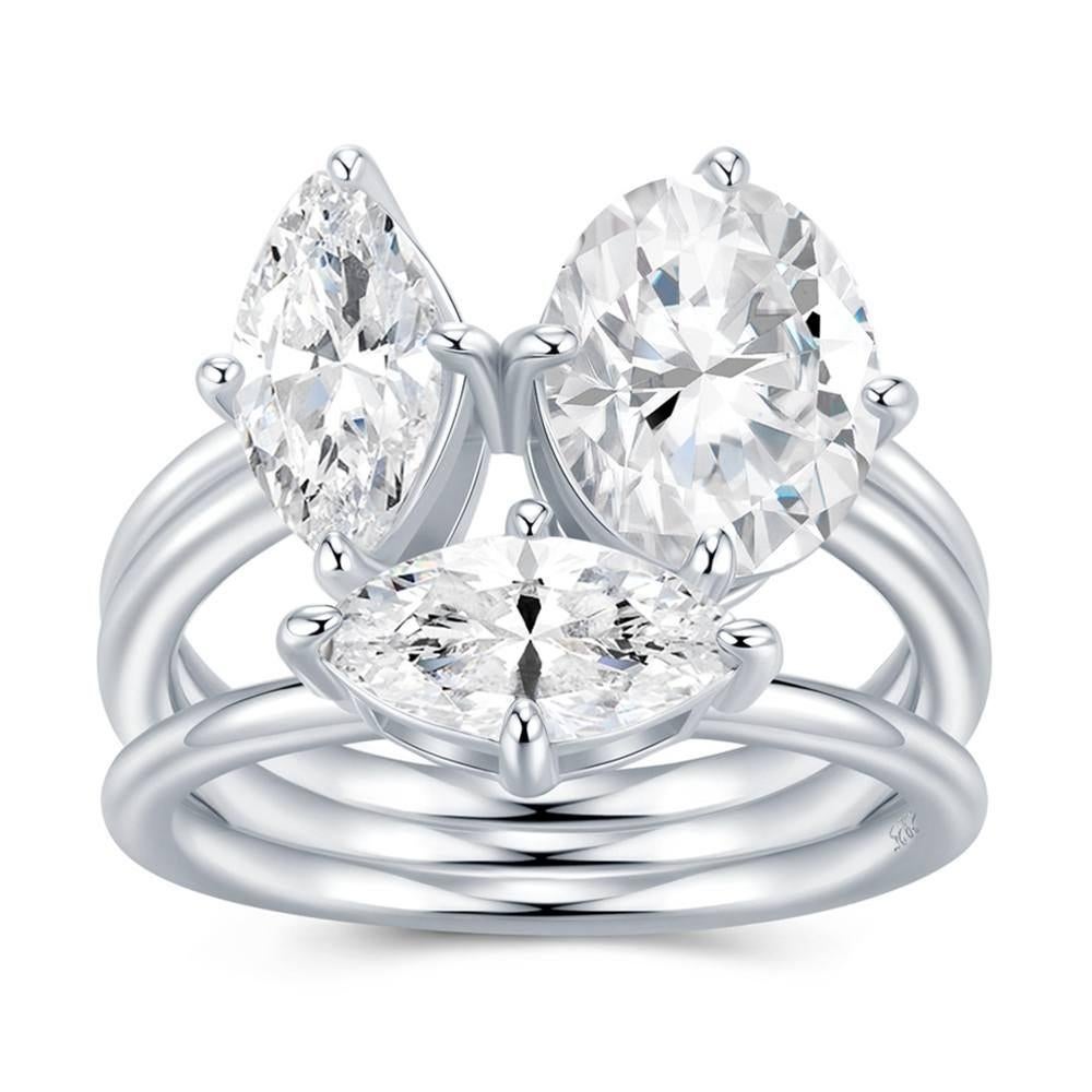 Nieuwe ring, 5 karaat!, Handtassen en Accessoires, 18 tot 19, Verzenden, Wit, Nieuw