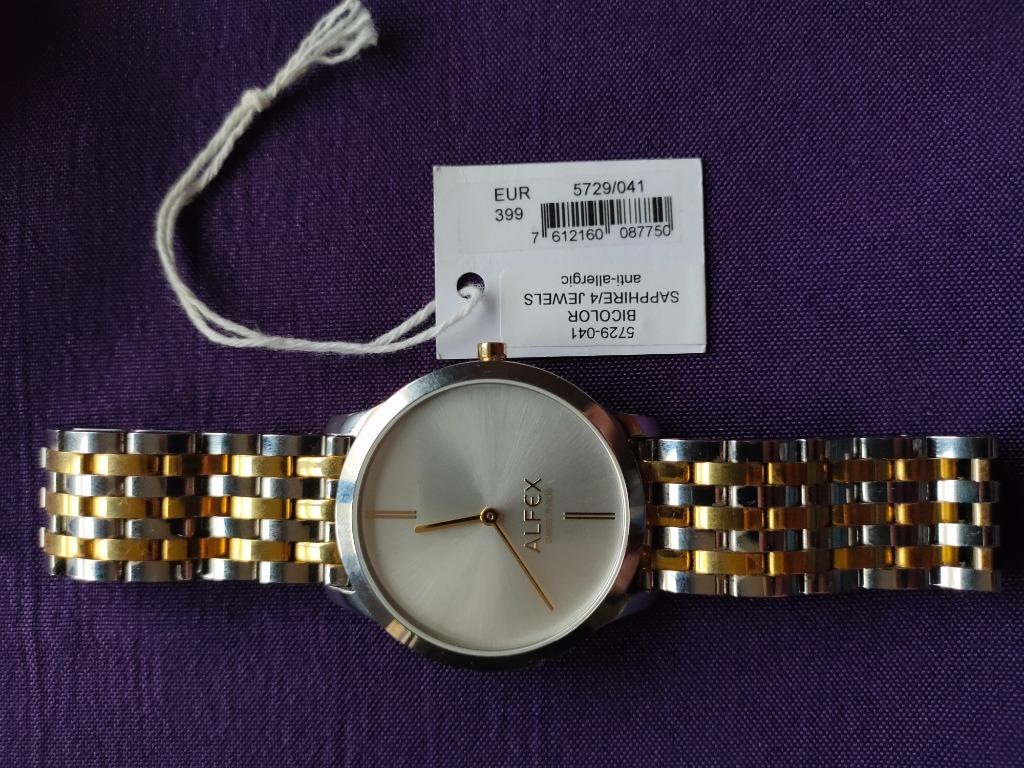 Alfex bicolor 5729-041, Overige merken, Overige materialen, Polshorloge, Overige materialen