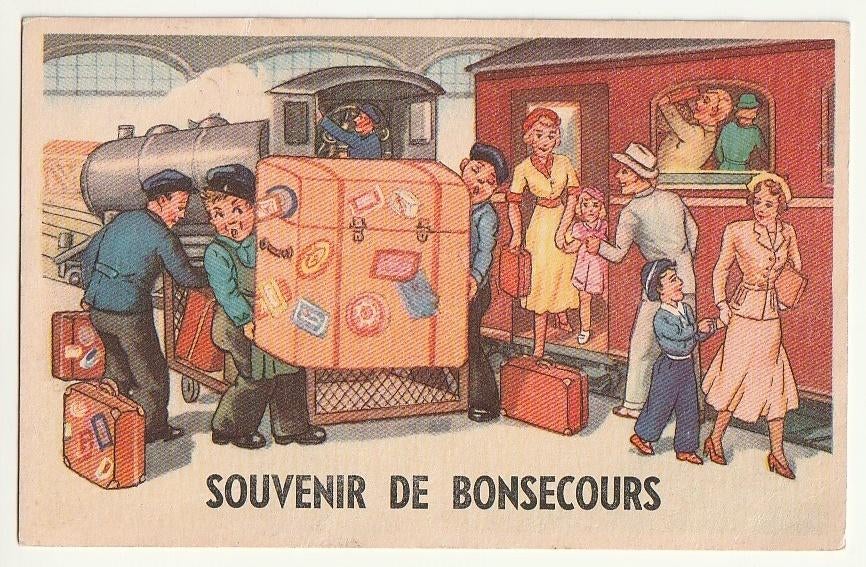 Souvenir de Bonsecours (France Belgique Péruwelz?) Coloprint, Envoi, Non affranchie, Autres thèmes