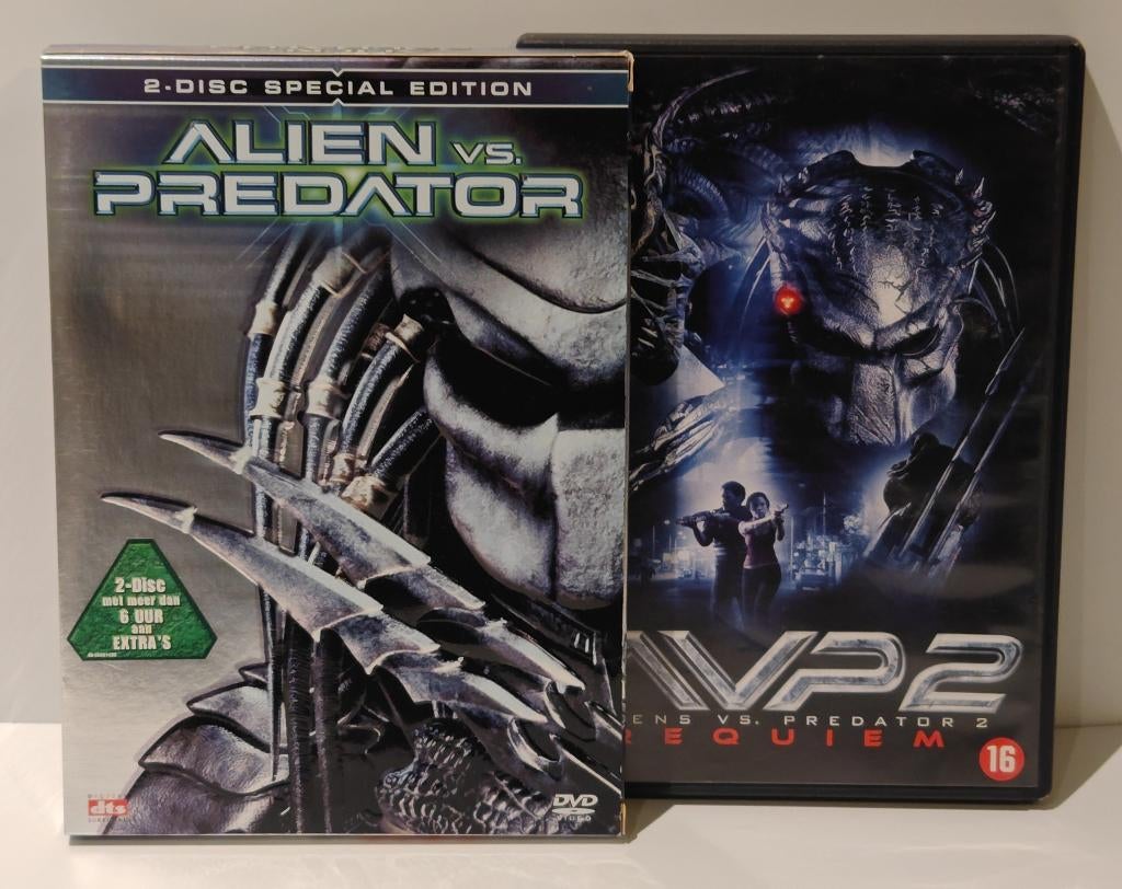 Alien vs Predator + AVP2 DVD Bundel Actie/Sci‑Fi horror cult, Vanaf 16 jaar, Boxset, Monsters, Ophalen of Verzenden