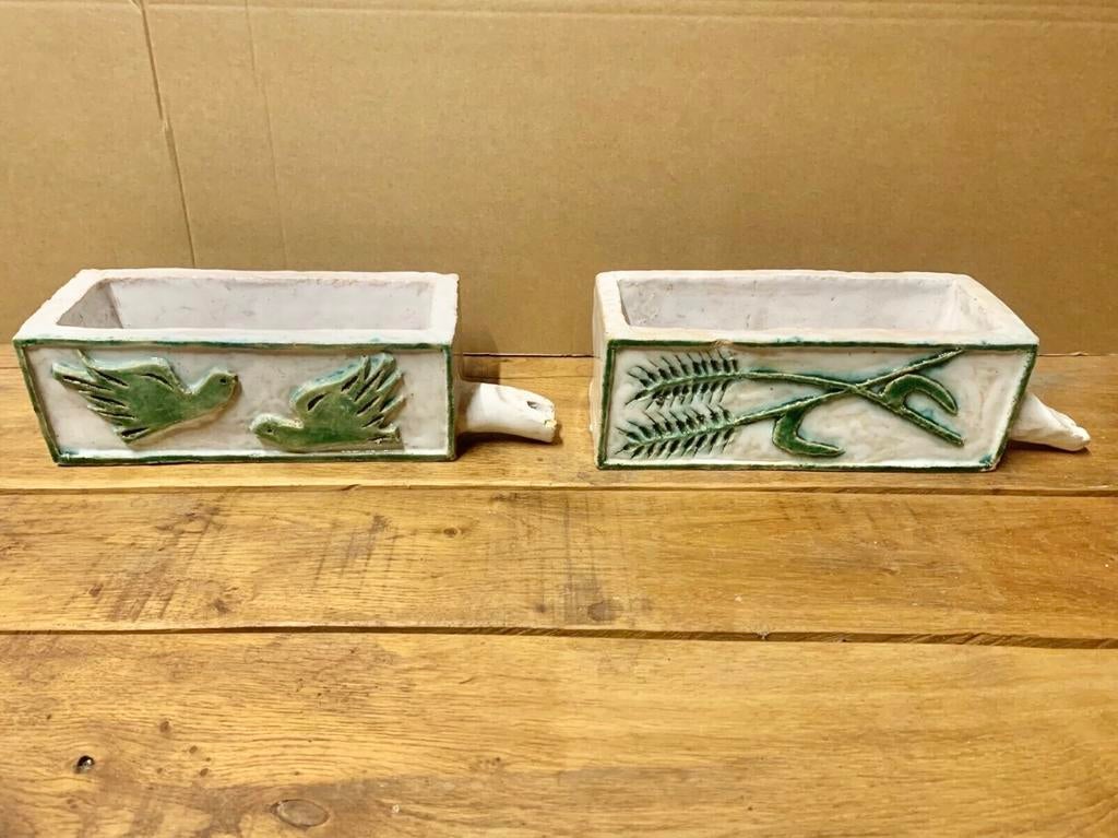 2 aparte bloembakken, Tuin en Terras, Bloempotten, Ophalen, Gebruikt