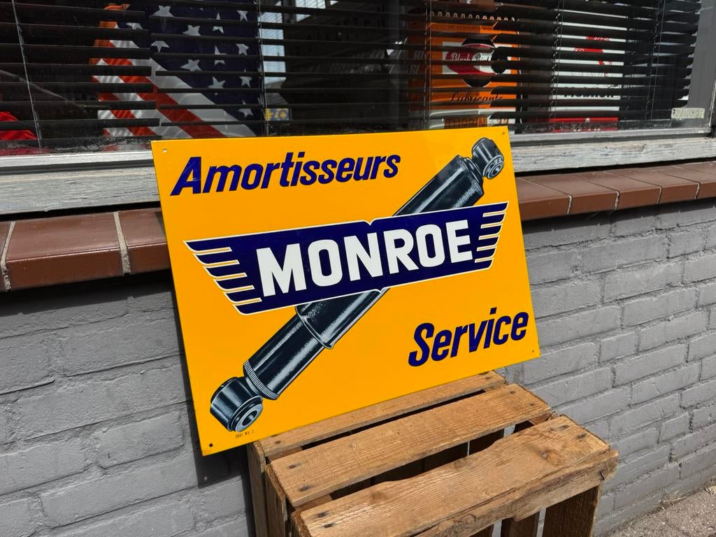 Ancien panneau d'affichage pour amortisseurs Monroe, Enlèvement ou Envoi, Utilisé, Panneau publicitaire