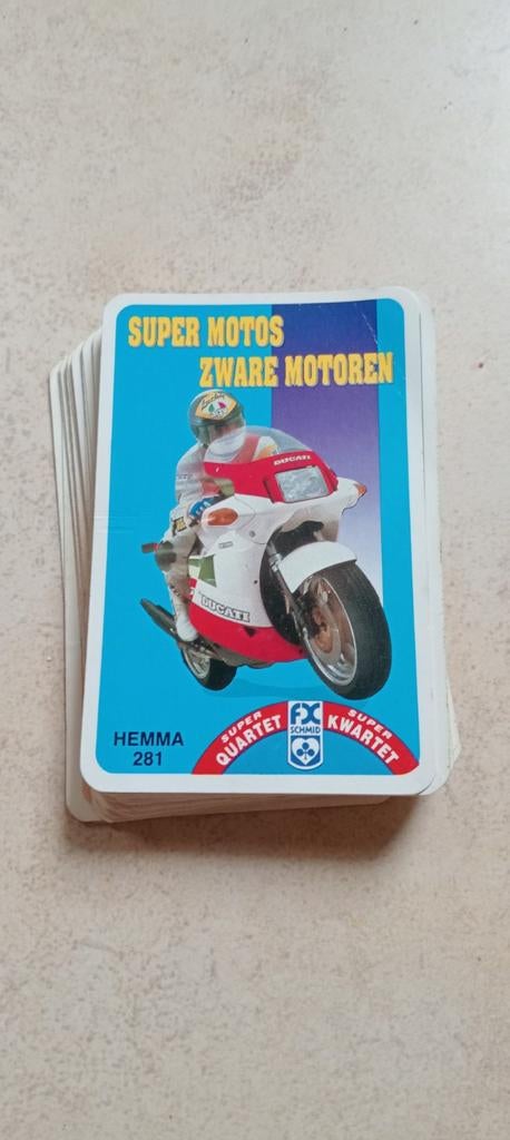 Jeu de 32 cartes super quartet Hemma 281 Super Motos, Verzamelen, Ophalen of Verzenden, Gebruikt