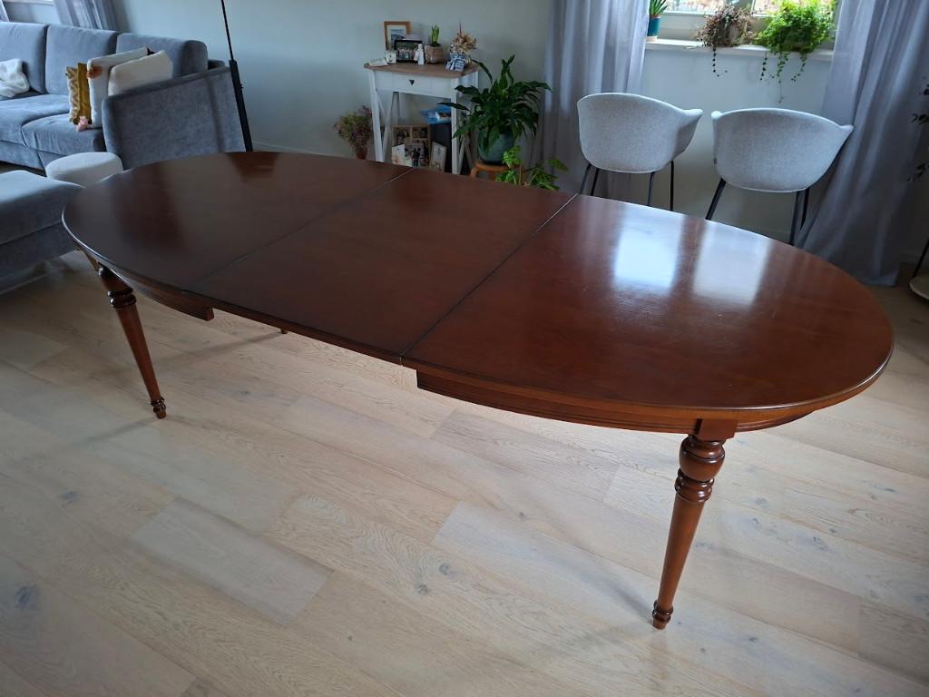 tafel in massieve kerselaar, 150 à 200 cm, Cinq personnes ou plus, Cerisier, Comme neuf