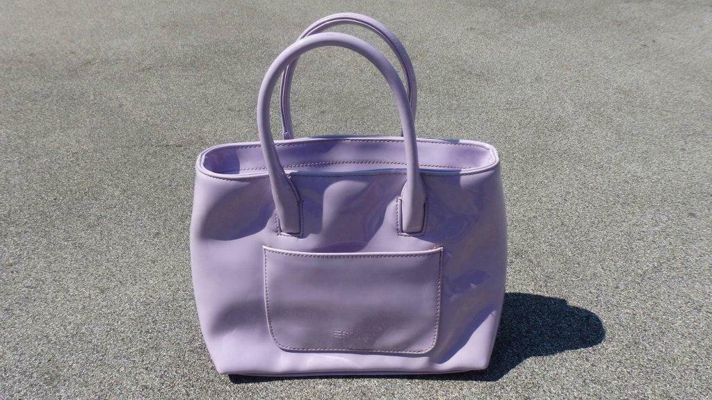 vintage handtas Esprit, Handtassen en Accessoires, Tassen | Damestassen, Ophalen, Zo goed als nieuw, Paars, Handtas