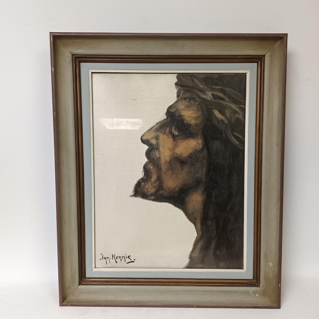 Ignace Kennis olieverf op doek 59x49cm, Antiek en Kunst, Ophalen of Verzenden