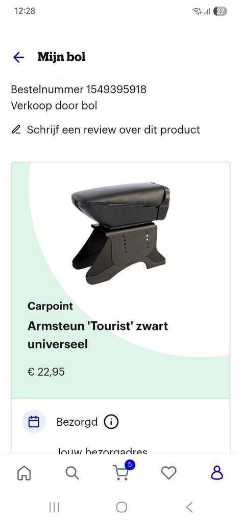 Armsteun auto universeel, Ophalen