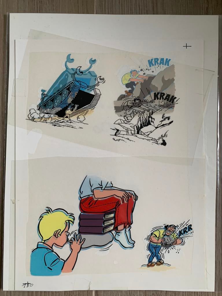 Suske & Wiske - Originele inkleuringspagina, Boeken, Stripverhalen, Verzenden