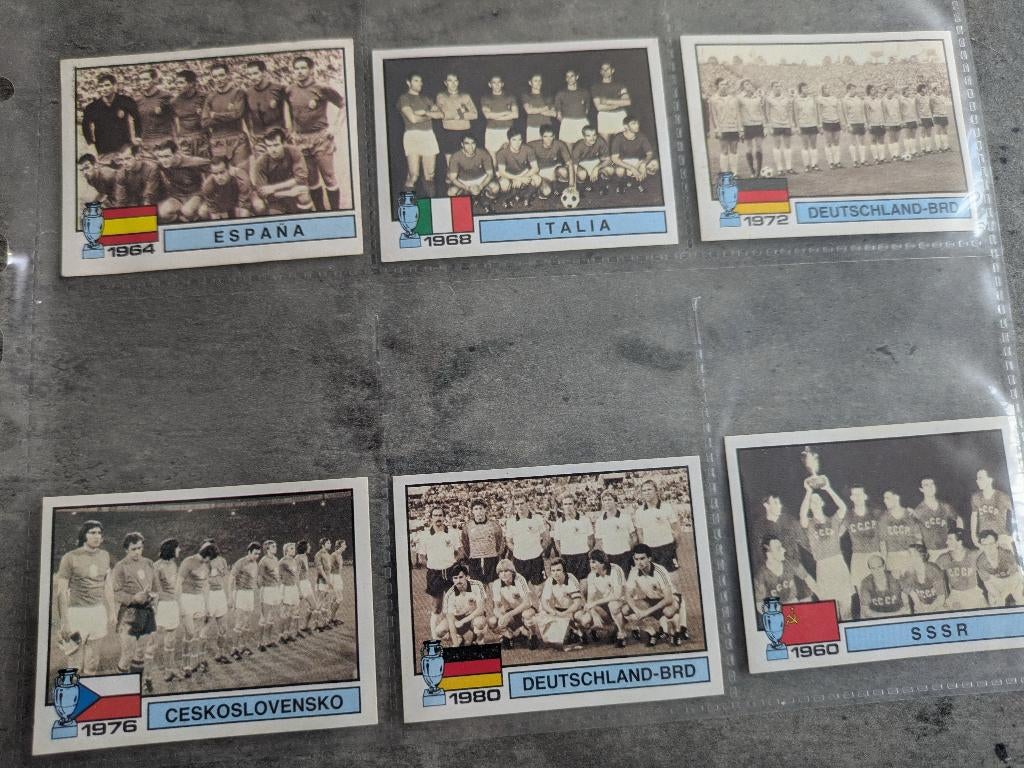 AUTOCOLLANTS PANINI FOOT GAGNANTS DE L'EURO 84 6X rares, Envoi, Neuf