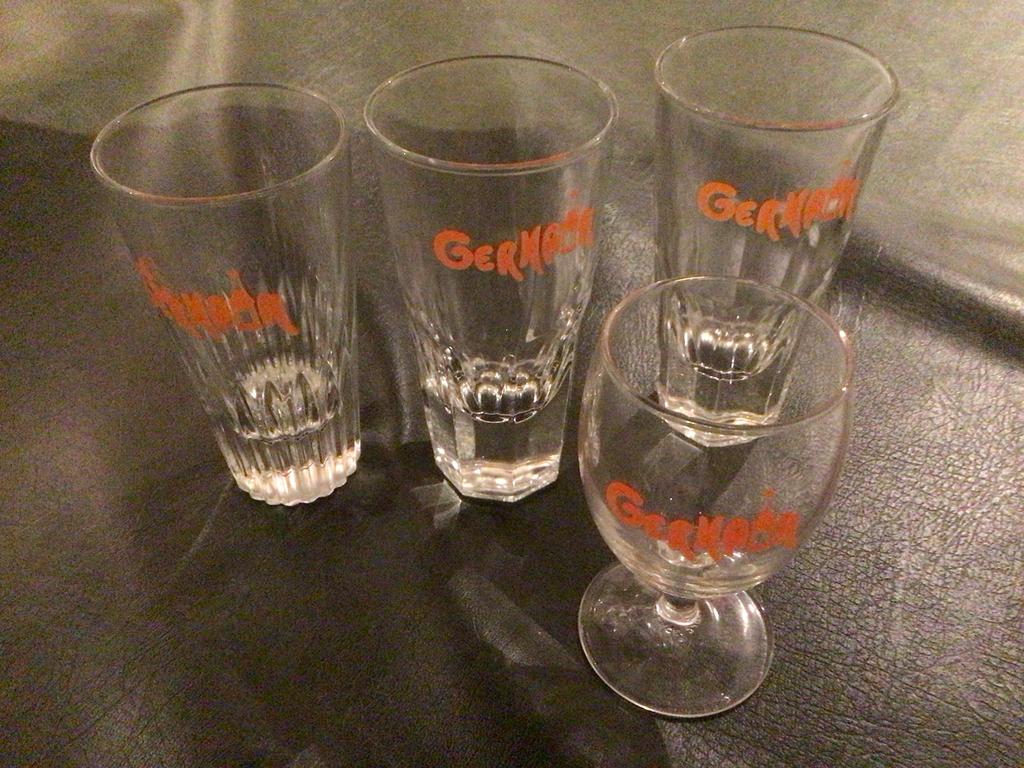 Pastis glazen germain, Verzamelen, Glas en Drinkglazen, Ophalen of Verzenden, Gebruikt